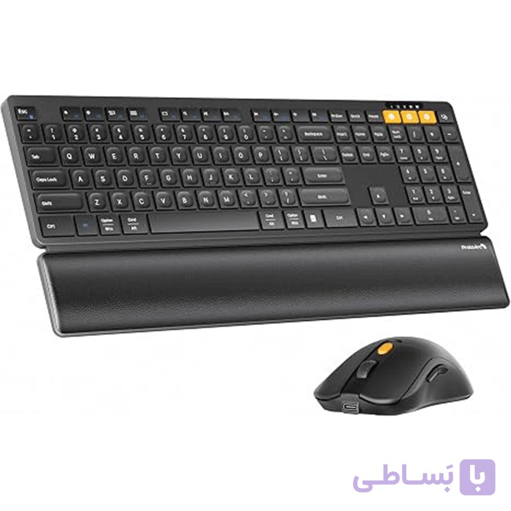 کیبورد و ماوس بی‌سیم ProtoArc KM60 | ارگونومیک، شارژی و چند دستگاهی — تصویر 1