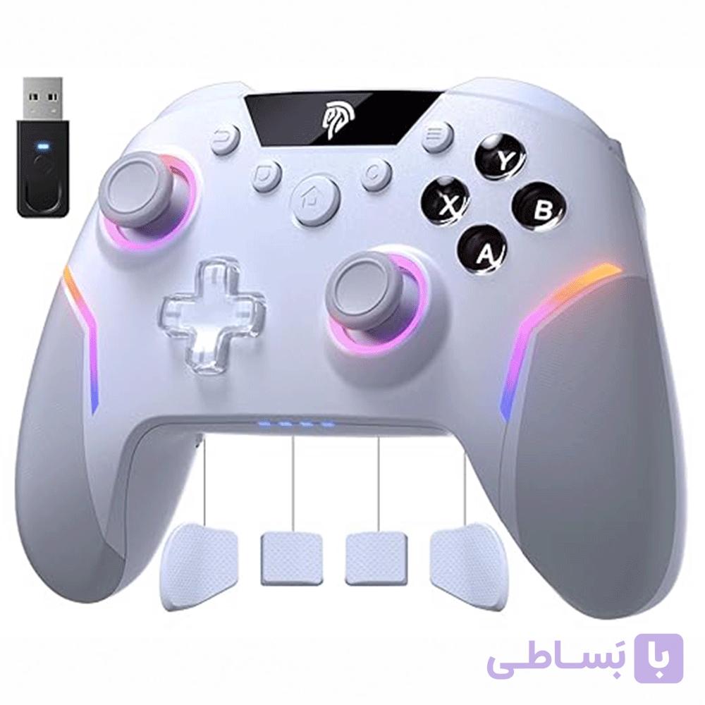 دسته بازی بی‌سیم EasySMX X20 | هال افکت، ژیروسکوپ 6 محوره، RGB و Polling Rate 1000Hz — تصویر 1