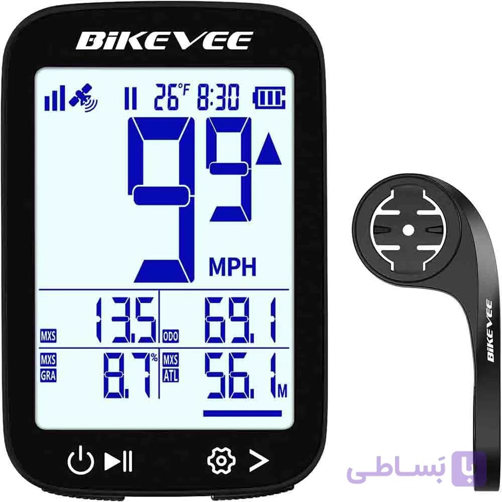 کامپیوتر دوچرخه GPS Bikevee مدل BKV-300 | کیلومترشمار و سرعت‌سنج بی‌سیم ضد آب — تصویر 1