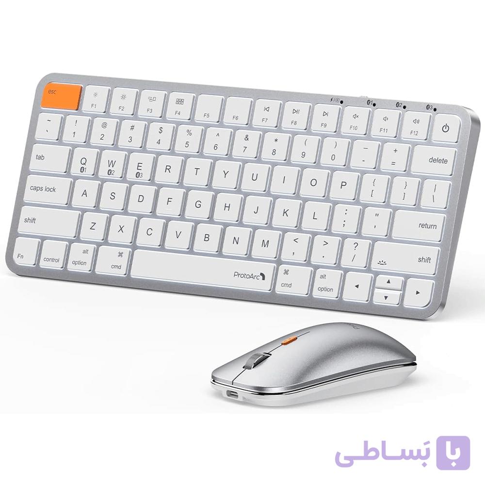 کیبورد و ماوس بی‌سیم ProtoArc KM90-A | بک‌لایت، شارژی و مخصوص Mac — تصویر 1
