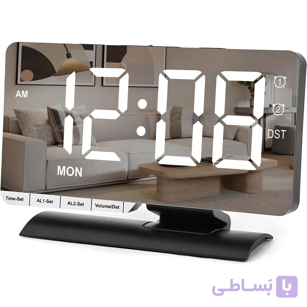 ساعت زنگ دار دیجیتال SZELAM با نمایشگر آینه‌ای 7.3 اینچی — تصویر 1