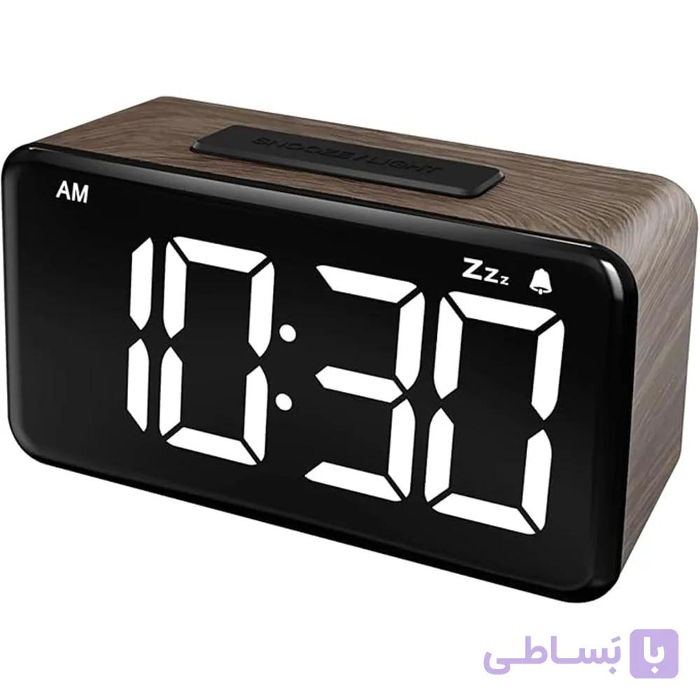 ساعت زنگ دار دیجیتال NOKLEAD 5252 | نمایشگر LED بزرگ و طرح چوب — تصویر 1