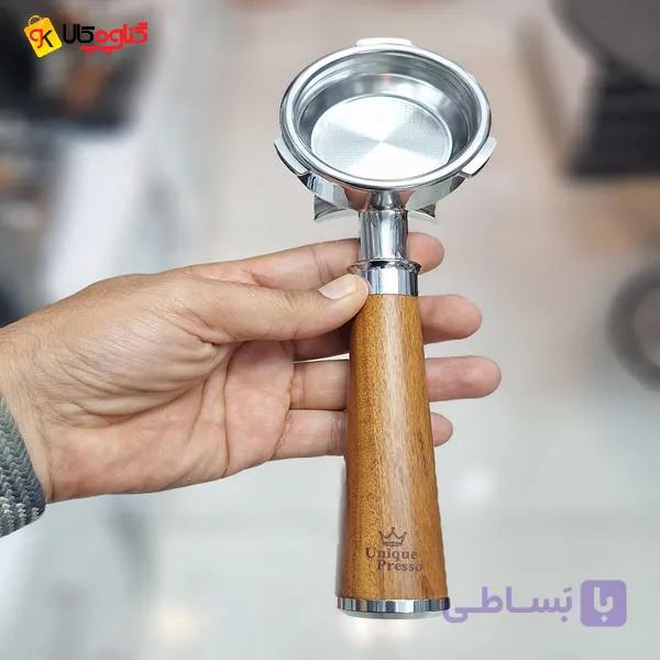 پرتافیلتر نیکد دسته چوبی یونیک پرسو سه پین سایز 58 — تصویر 1