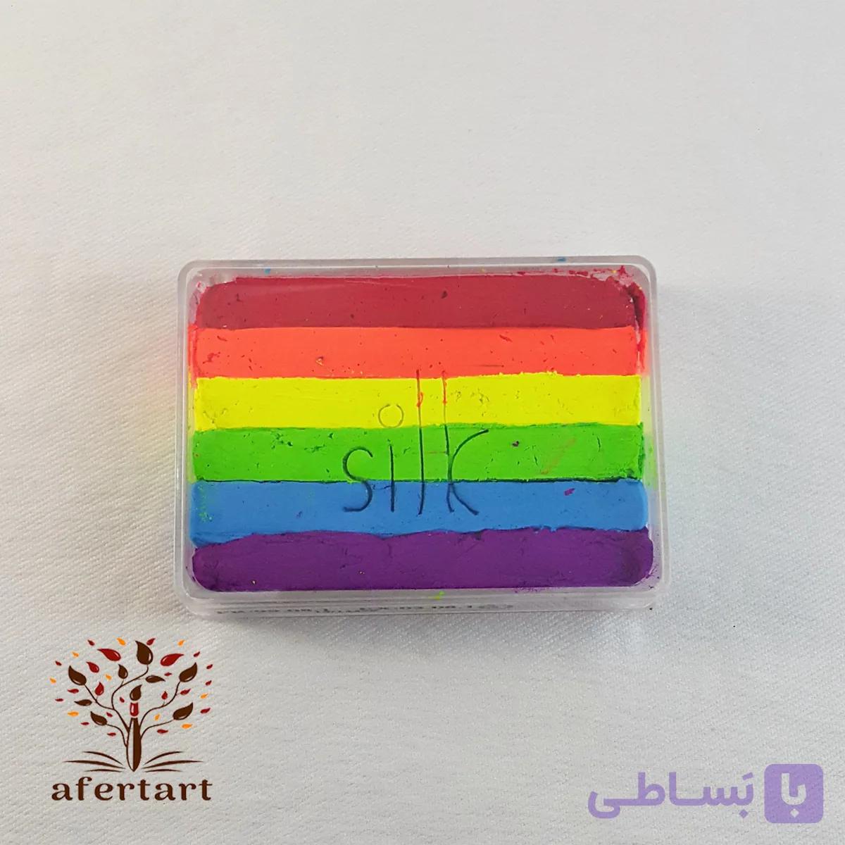 رنگ گریم رنگین کمانی نوع2 (طیف پررنگ) سیلک — تصویر 1