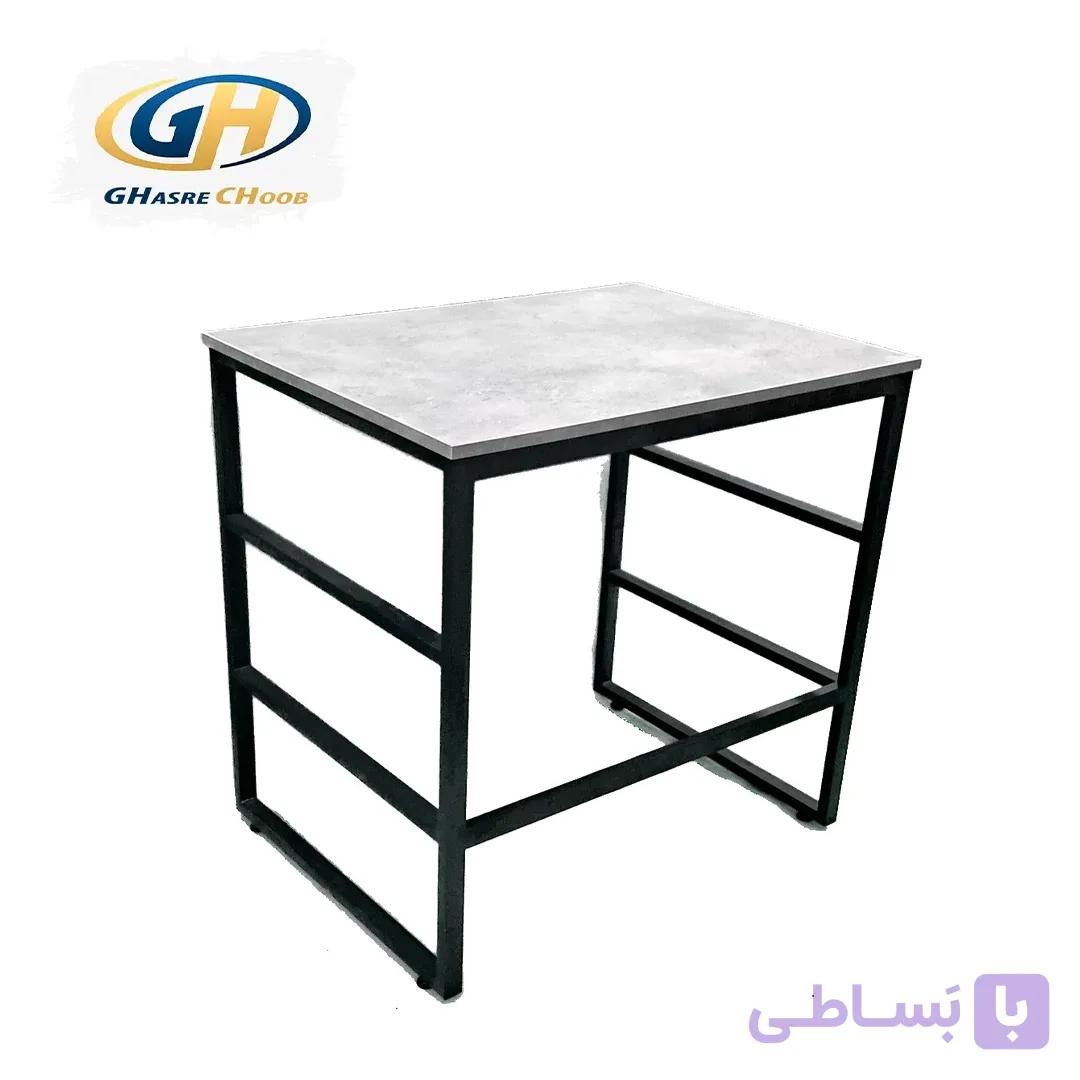 میز اداری پایه فلزی قصرچوب مدل سنگی — تصویر 1
