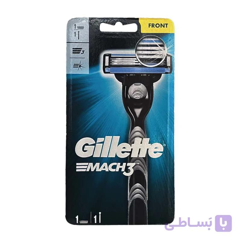 دسته مچ تری 3لبه ژیلت تک یدک Gillette mach 3 — تصویر 1
