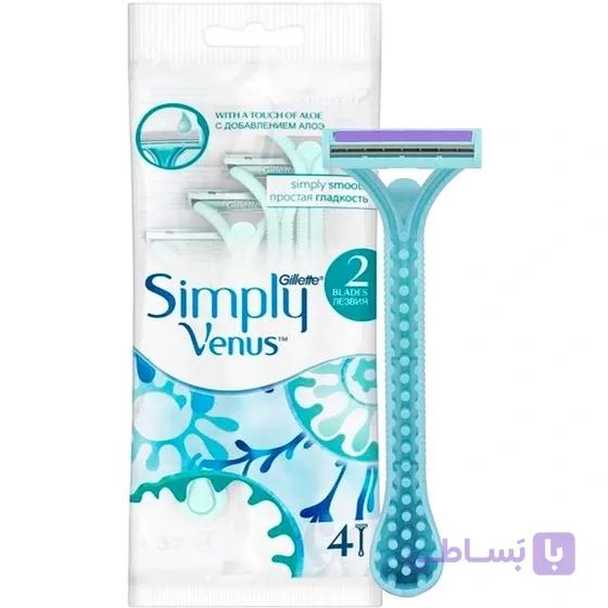 خودتراش زنانه ژیلت ونوس 2لبه بسته 4عددی venus