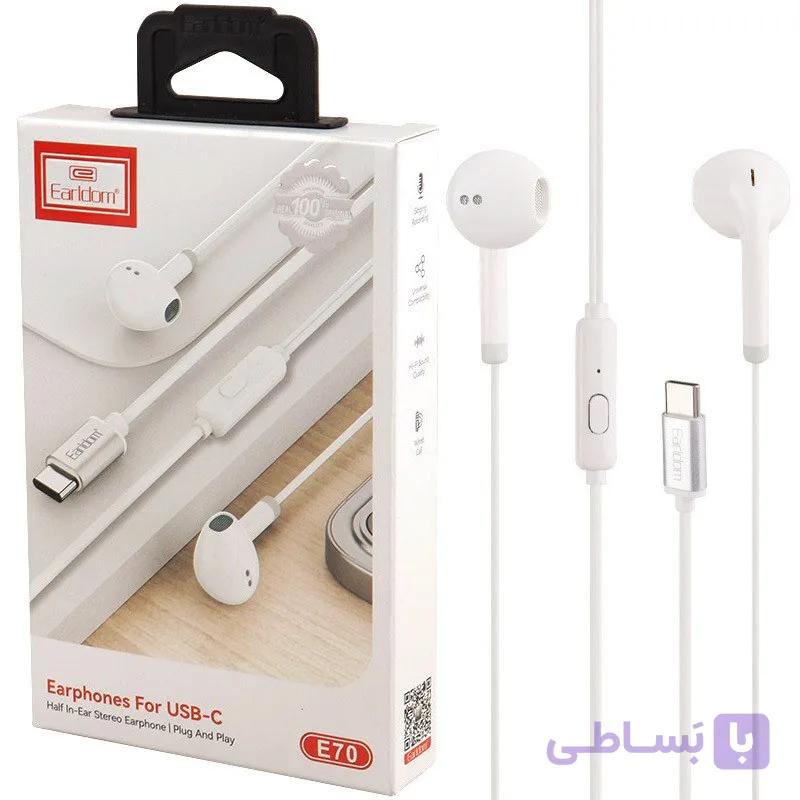 هندزفری تایپ سی ارلدام مدل Earldom ET-E70 Type-C