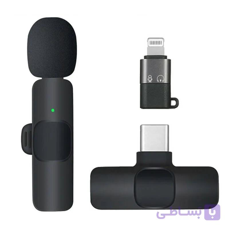 میکروفون یقه ای بی سیم K8 به همراه تبدیل Type-C to Lightning