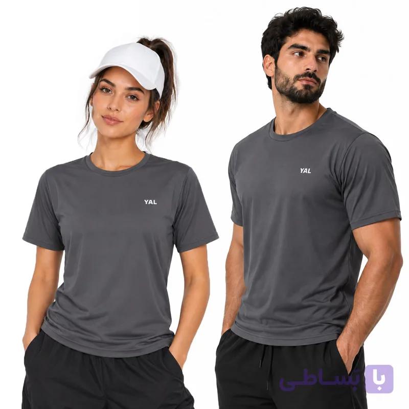 تیشرت اسپرت بیسیک یل مدل CN-Yal-26068 طوسی — تصویر 1