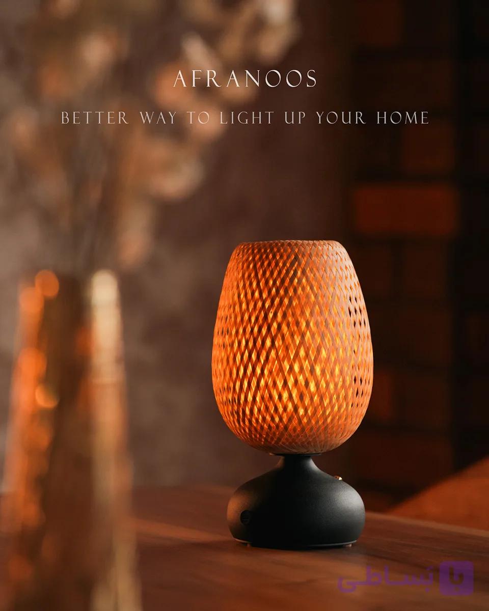 آباژور رومیزی بامبویی – ترکیبی از هنر دست و تکنولوژیHandmade Bamboo Table Lamp with Touch Control