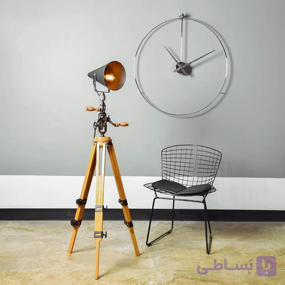 آباژور ایستاده مدرن چوبی مدل اوج – قابل تنظیم و شیکWooden Adjustable Floor lamp OJ