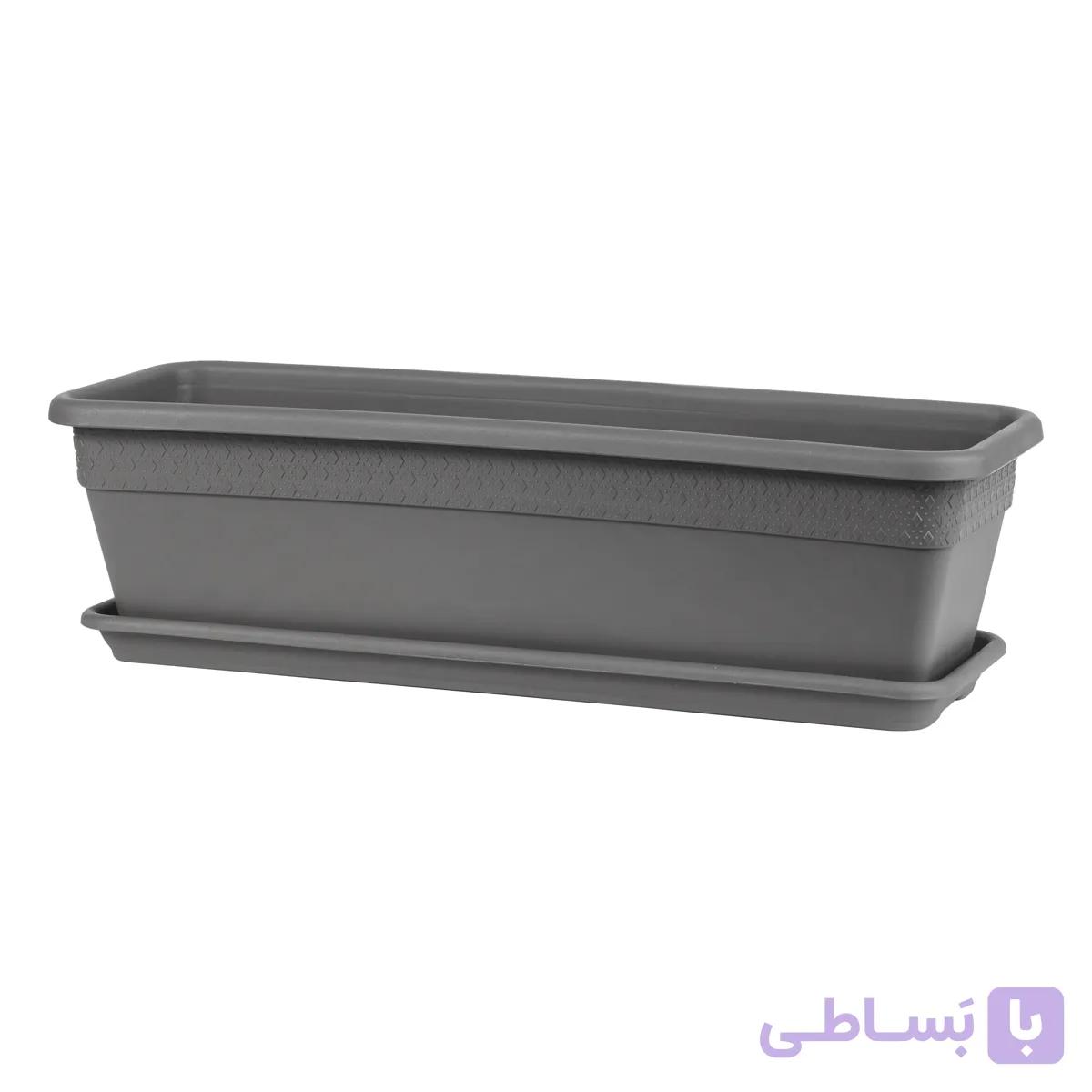 گلدان پلاستیکی گل آذین مدل مستطیلی کد 606 — تصویر 1