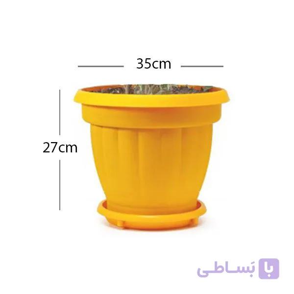 گلدان پلاستیکی گل آذین مدل آزالیا کد 535 — تصویر 1