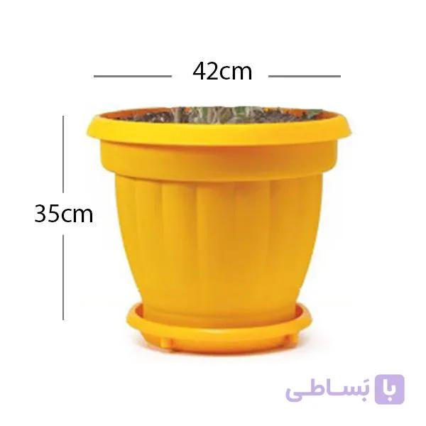 گلدان پلاستیکی گل آذین مدل آزالیا کد 540 — تصویر 1