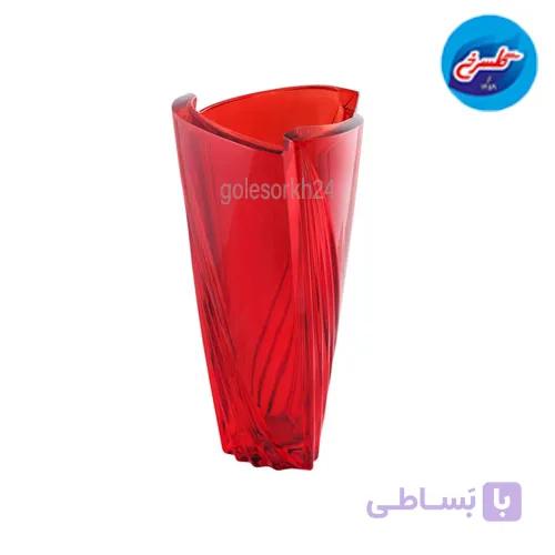 گلدان کریستال قرمز گلاسکو — تصویر 1