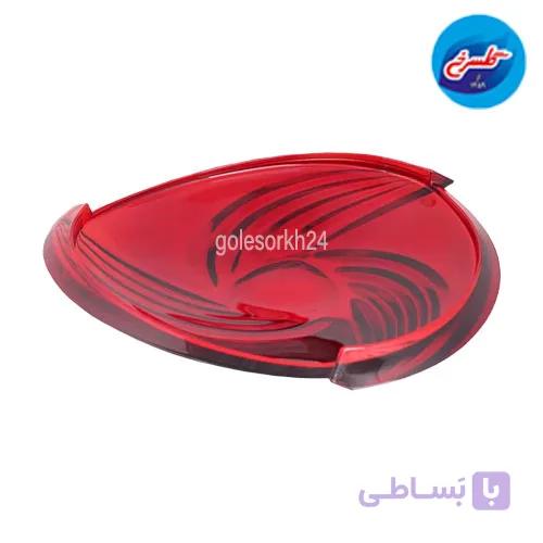 دیس میوه خوری کریستال قرمز گلاسکو — تصویر 1