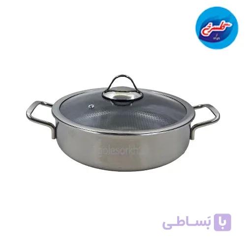 تابه استیل سافینوکس کف لیزری سایز 24 — تصویر 1