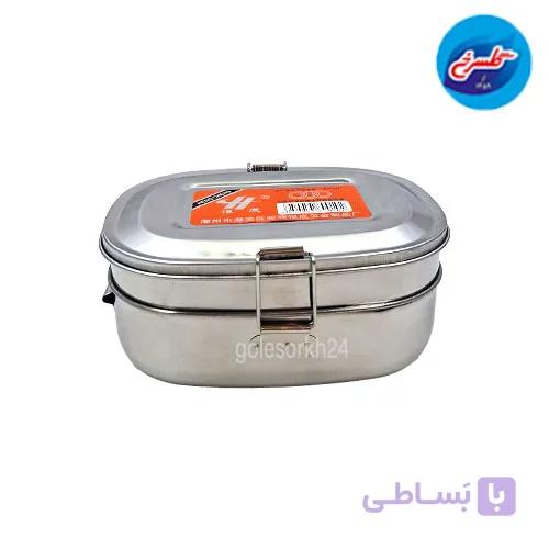 ظرف غذا استیل مستطیل متوسط — تصویر 1
