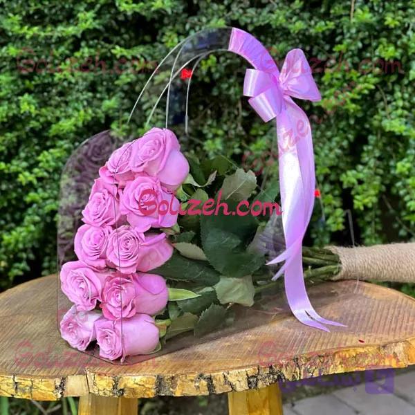 باکس گل طلقی رز بنفش