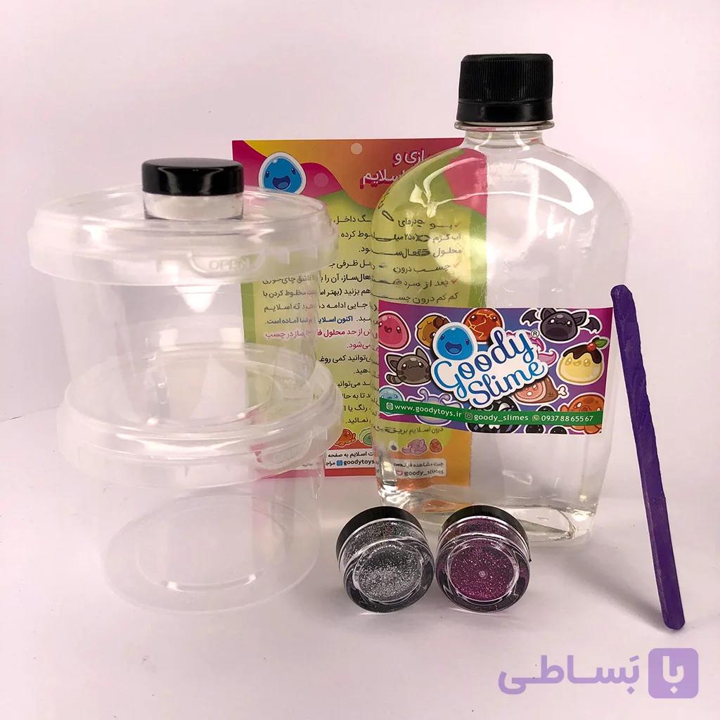 پک ساخت اسلایم شفاف اکلیلی ۵۰۰ میل طرح اقتصادی — تصویر 1