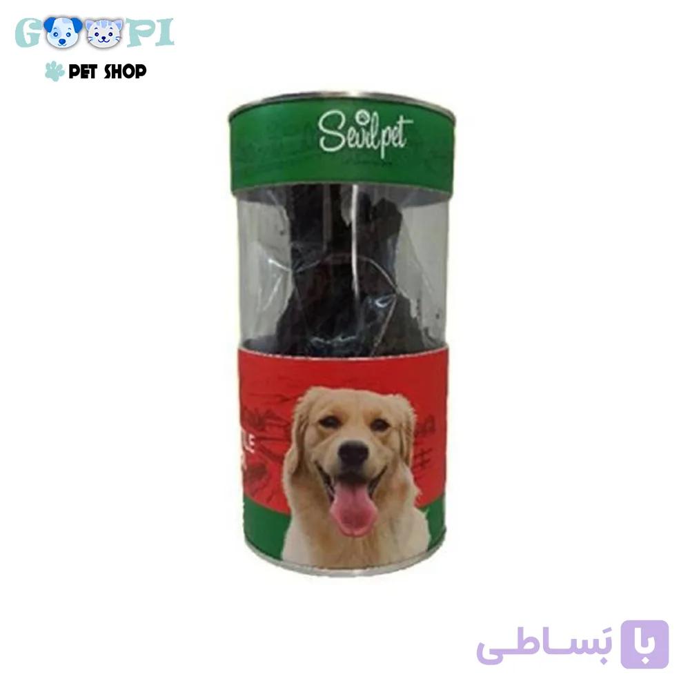 تشویقی طحال گاو مخصوص سگ سویل پت SevilPet Cattle Spleen Snack Treat for Dogs وزن 80 گرم