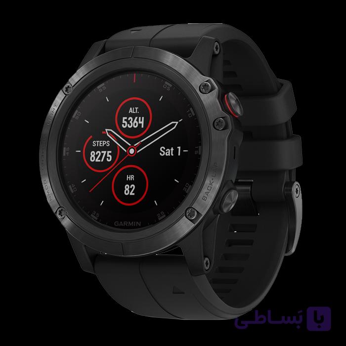 ساعت مچی هوشمند گارمین مدل FENIX 5X Plus garmin-fenix-5x-plus-black-band-smartwatch
