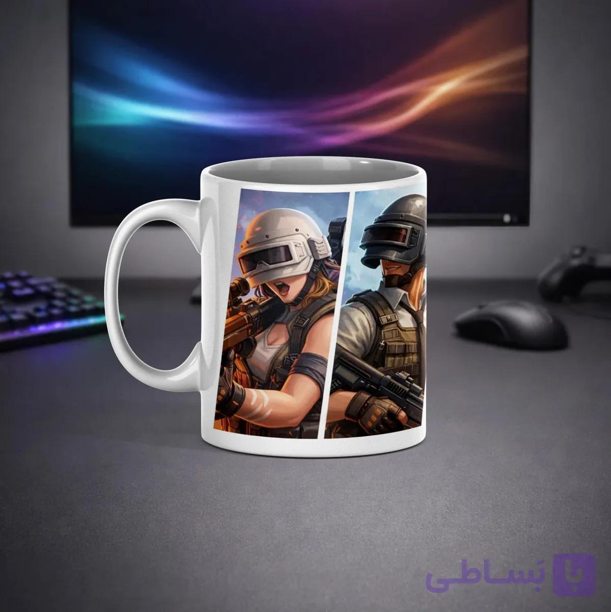ماگ سرامیکی طرح بازی پابجی PUBG — تصویر 1
