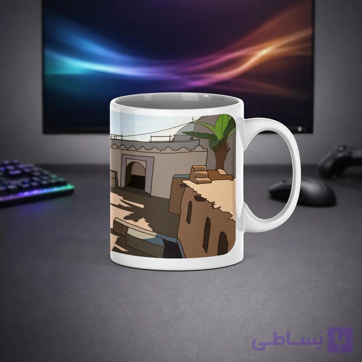 ماگ سرامیکی طرح مپ کانتراسترایک (Counter‑Strike Map Mug) — تصویر 1