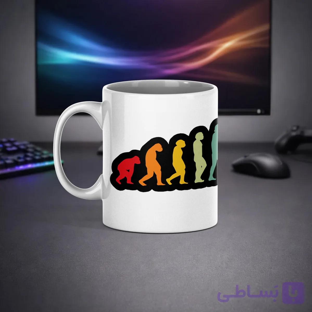 ماگ سرامیکی گیمینگ طرح تکامل گیمر Evolution of Gamer — تصویر 1