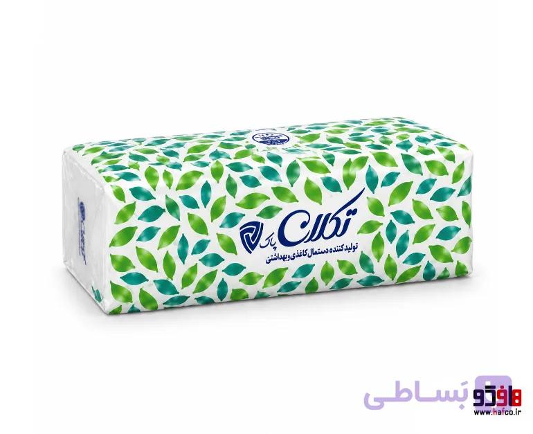 دستمال کاغذی حوله ای 150 برگ دولایه تکلان پاک مدل بهار — تصویر 1
