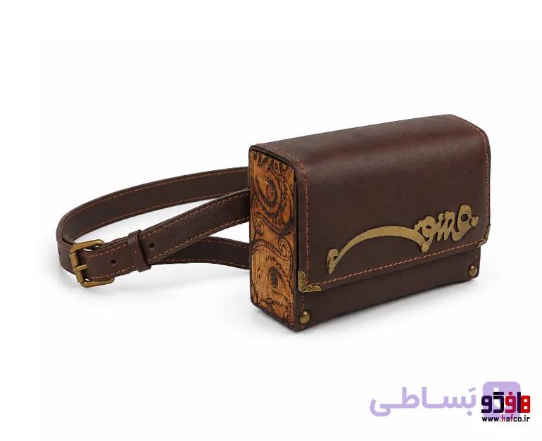 کیف کمری چرم ونگه و چوب پیشکش مدل عشق — تصویر 1