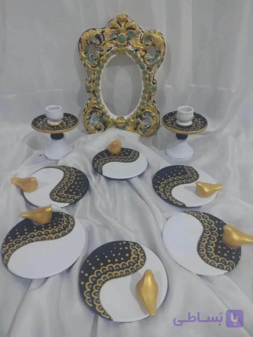 هفت سین سفالی گنجشکی کد 102526
