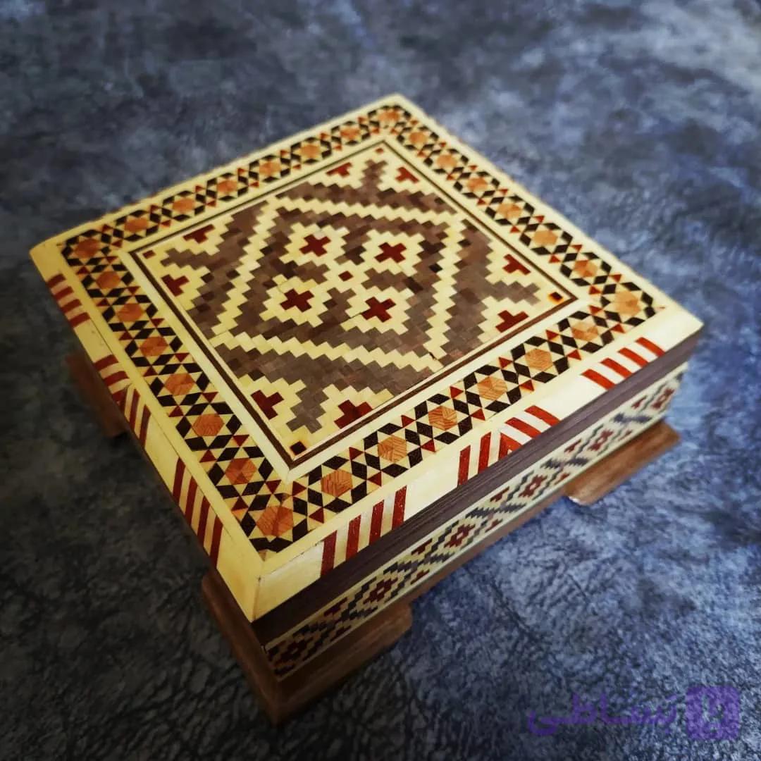جعبه جواهرات چوبی جوک کاری شده کد 102527 — تصویر 1