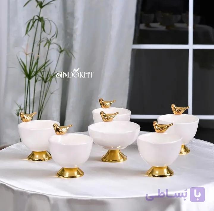 هفت سین سرامیکی لعابدار هفت پرنده کد 102547