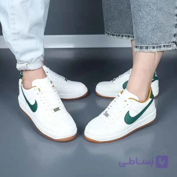 کتونی ایر فورس شیری سبز اسپرت AF — تصویر 1