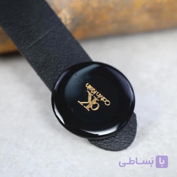کمربند مردانه مدل براق مشکی کلوین کلین — تصویر 1