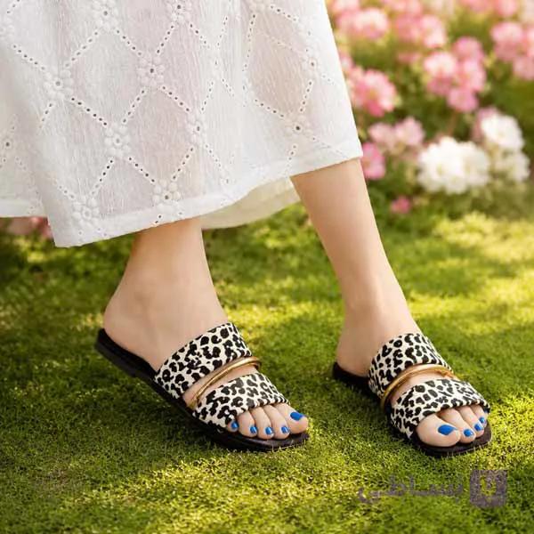 صندل زنانه پلنگی کد2 — تصویر 1