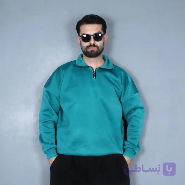دورس نیم زیپ اسپرت سبز — تصویر 1