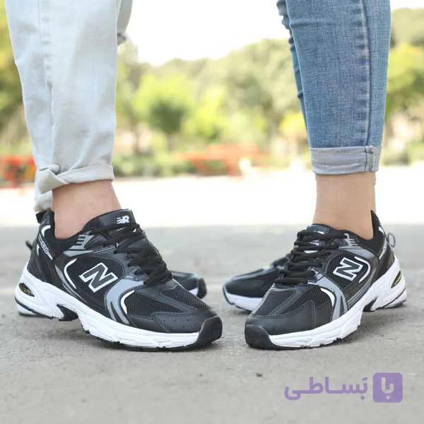 کتونی اسپرت نیوبالانس 530 مشکی سفید کد12 — تصویر 1