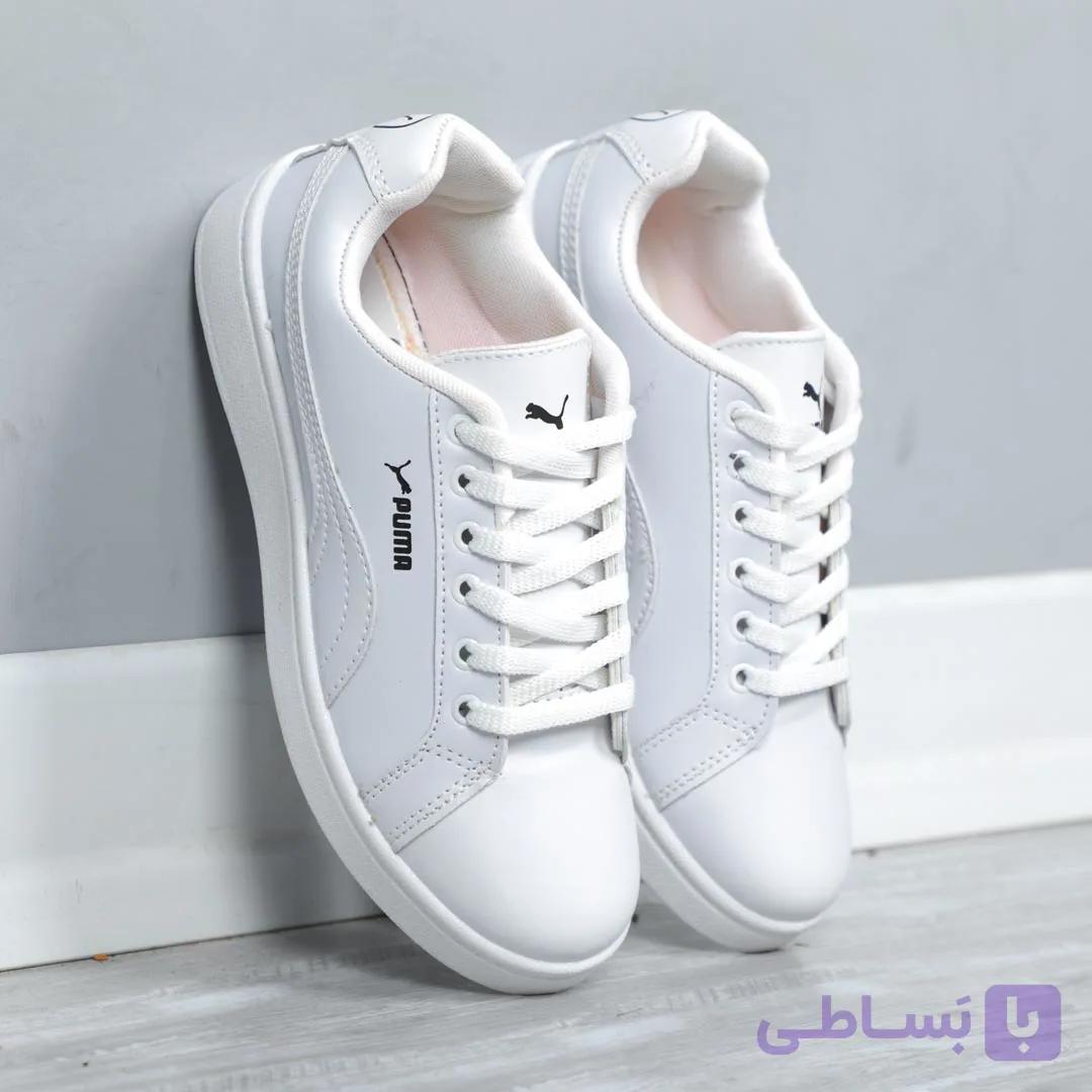 کتونی دخترانه پوما سفید تمام — تصویر 1