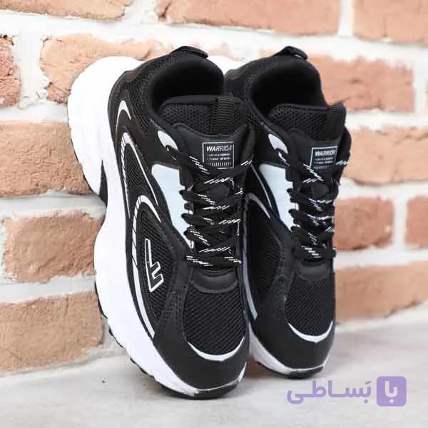کتونی اسپرت مدل Warrior مشکی زیر سفید 2 — تصویر 1