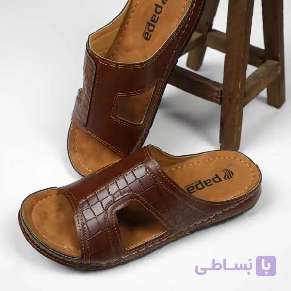 صندل مردانه papa مدل شهاب 4 قهوه ای — تصویر 1