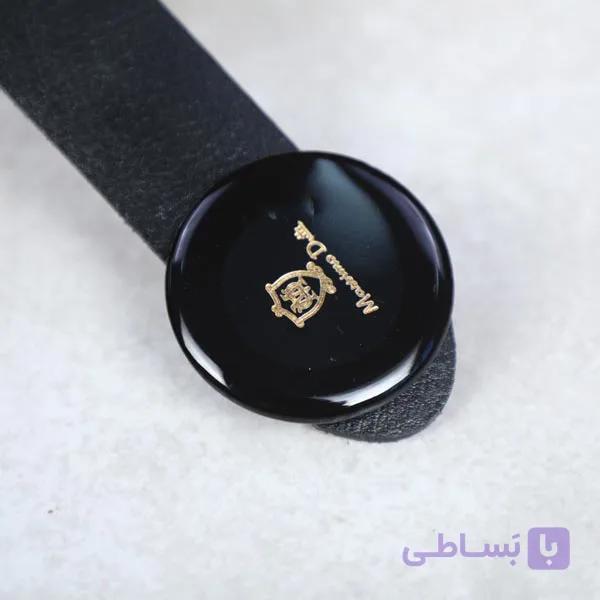کمربند مردانه مدل براق مشکی MD — تصویر 1