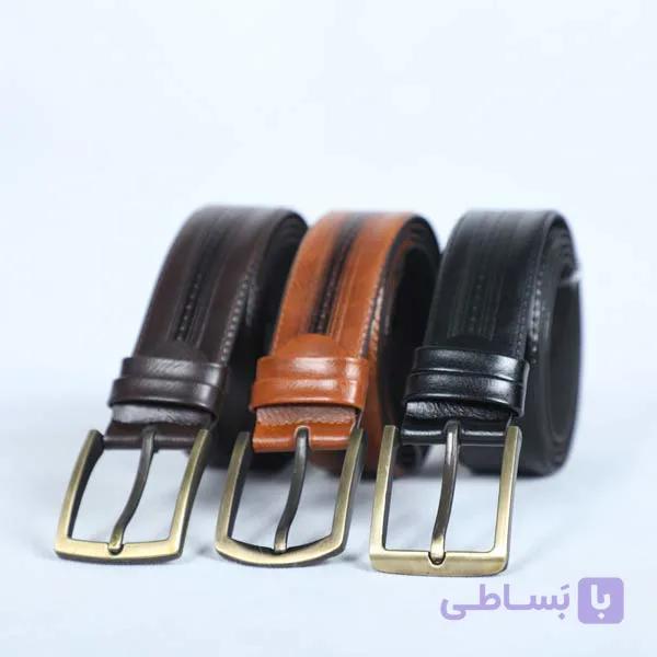 کمربند مردانه مدل ساده کلاسیک ZR — تصویر 1