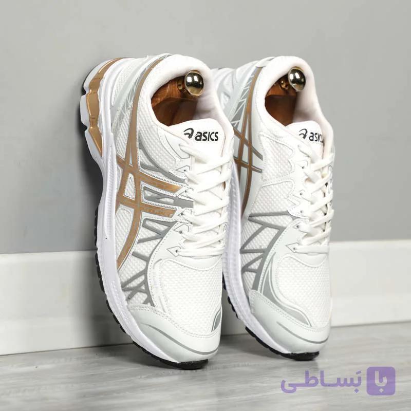 کتونی اسیکس کیانو 20 سفید طلایی Asics Kayano — تصویر 1