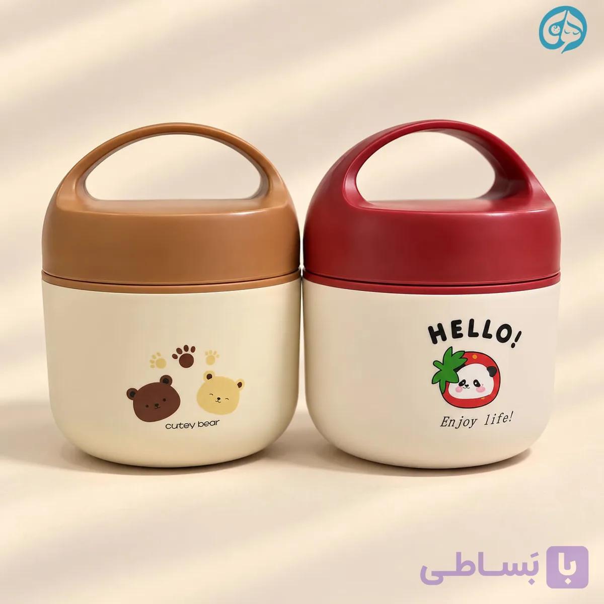 ظرف غذا استیل طرح دار — تصویر 1