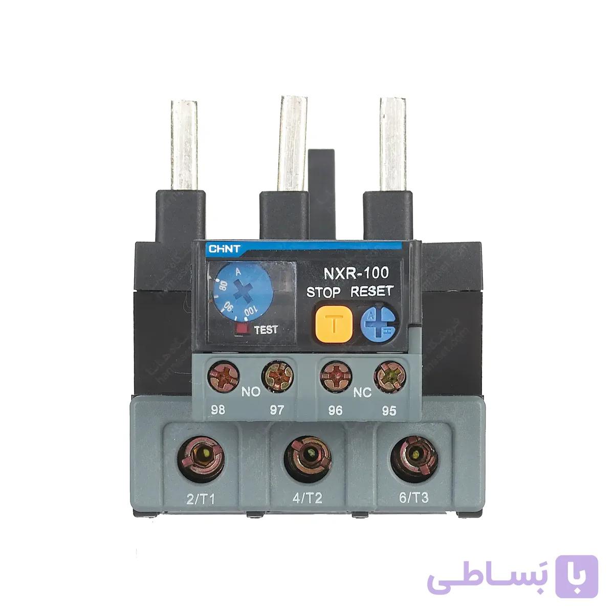 بی متال (رله حرارتی/ اضافه جریان) تنظیمات 65-48 آمپر مدل NXR-100 چینت — تصویر 1