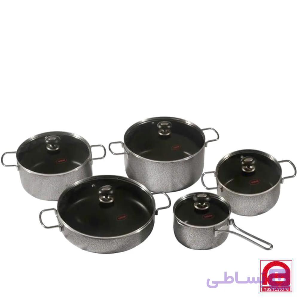 سرویس قابلمه تفلون تابان 10 پارچه کد TA10 — تصویر 1