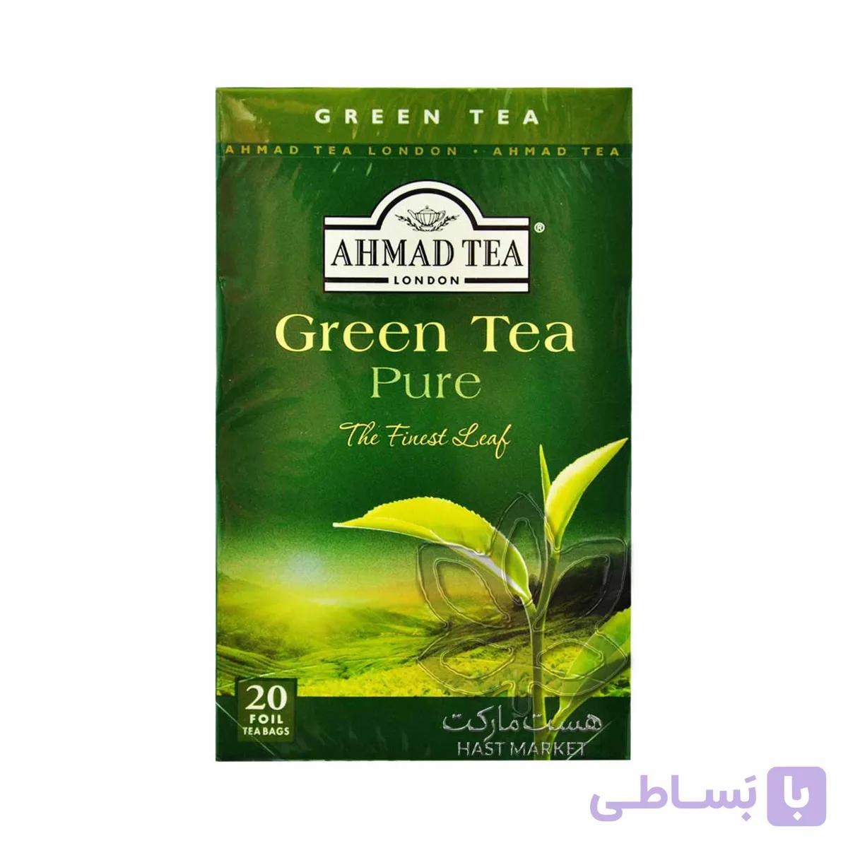 چای سبز کیسه ای با طعم انار و رزبری 20 عدد احمد – ahmad tea — تصویر 1